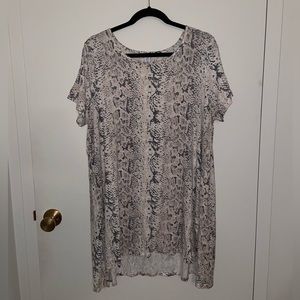 Carolina Belle Snakeskin Print Tunic Top
